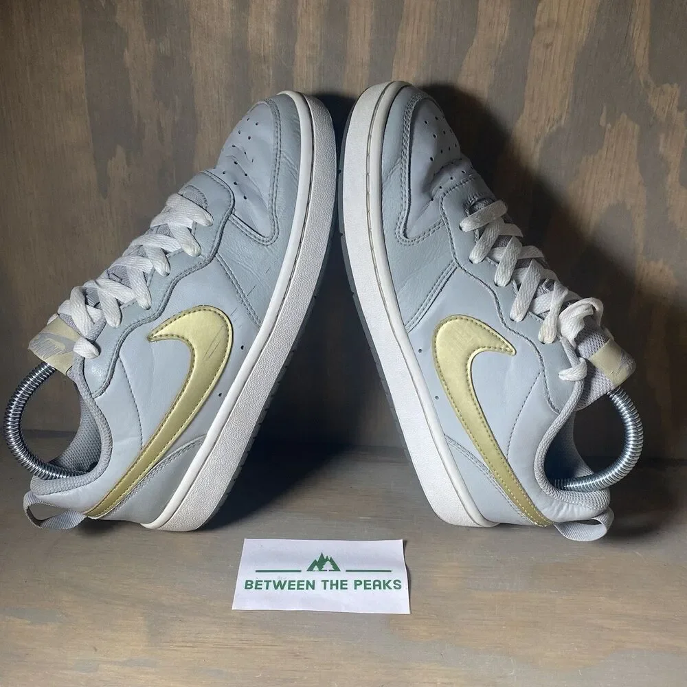 Nike Court Borough Low 2 Gray Sneakers Shoes BQ5448-013 Youth Kids 6Y Womens 7.5
